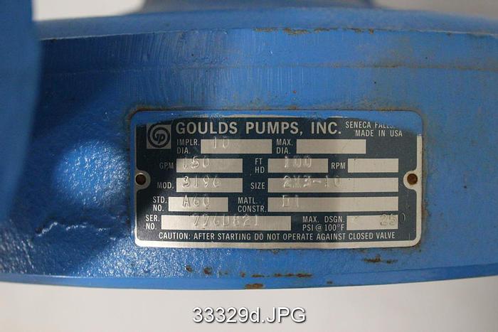 Used Goulds 3196 2x3x10" Casing #33329