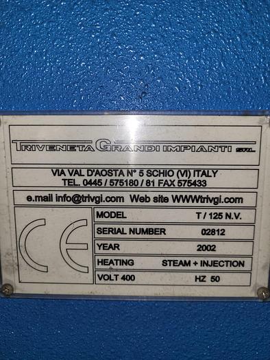 Used Tumbler dryer TRIVENETA 40 kgs year 2002