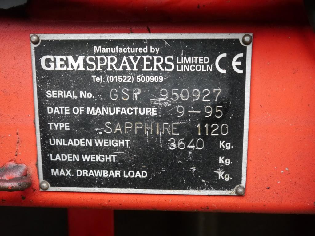 Used Gem Sapphire 1120 Sprayer