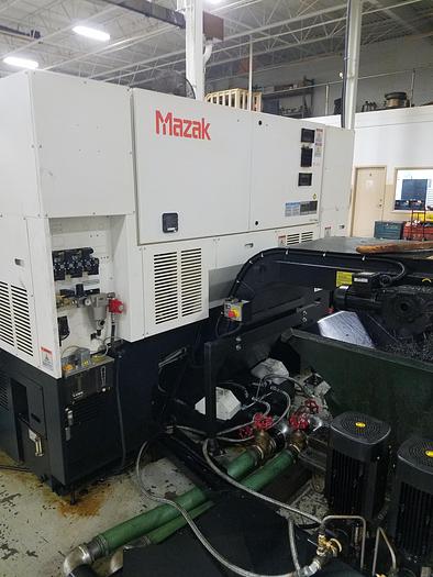 Used 2017 MAZAK DUAL TURN 200,  DUAL SPINDLE, DUAL TURRET CNC LATHE WITH GANTRY LOADER & TABLE, MAZATROL SMOOTH "C"  CONTROL