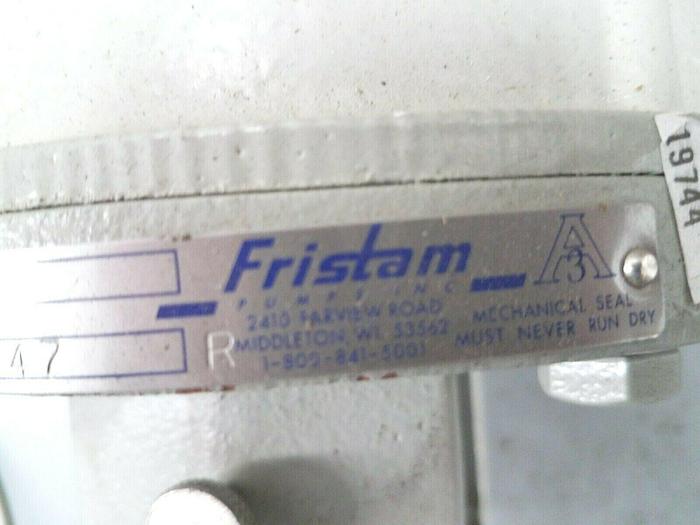 Used Fristam 7-1/2 HP Liquid Pump Model #FPX722001747 Stainless Steel Dairy Medical