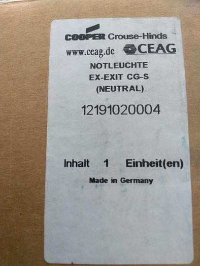 Ex éclairage de secours LED, Sortie CG-S, CEAG, neuf