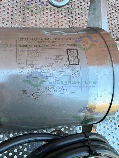 Used Silverson  AX3 High Shear Batch Mixer w/ Impeller, Homogenizer Head, 3450 RPM 1HP