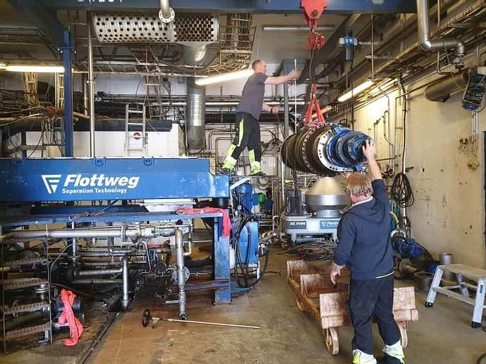 Used Flottweg tricanter, type Z6E-4 / 444 with extra rotating unit