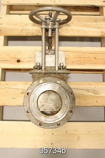 Used Npv 6" Hand Operated Knife Gate Valve #35734