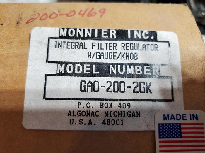 Monnier Integral Filter Regulator w/Gauge/Knob GA0-200-2GK (BRC2)