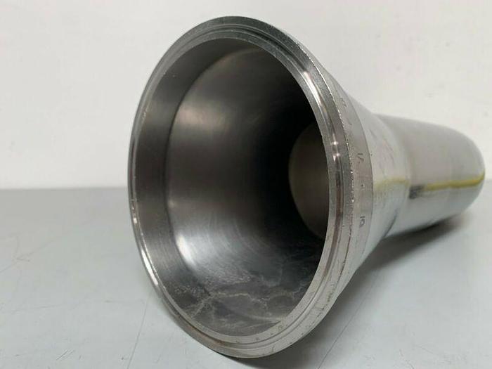 Used Stainless Steel 90 Degree Reducer w/ Sanitary Fittings 4.5" to 6.5"
