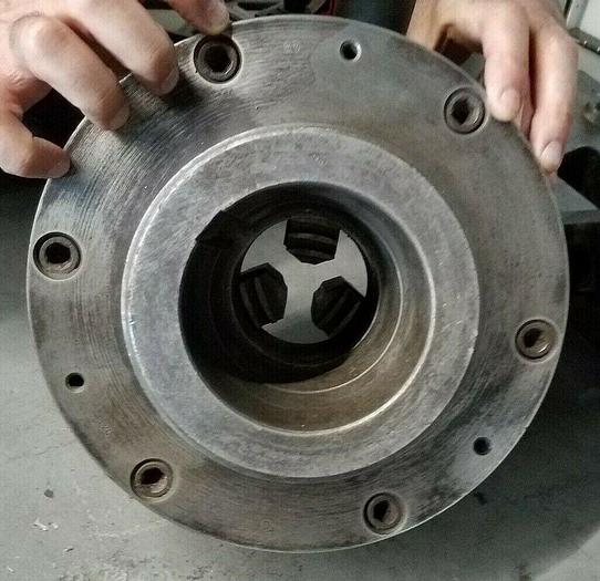 Used 10" inch 3 Jaw Lathe Chuck with threaded back