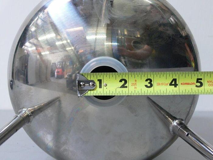 Used Sartorius Stedim 10 Liter 316L Stainless Steel Pressure Vessel w/ Bottom Drain