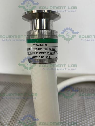 Used Sani Tech  STHT-R-HD-1000 120" Silicone Hose w/ 1" Sanitary Fitting