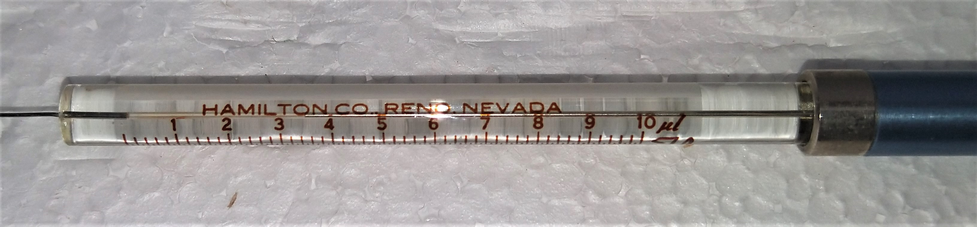 Used Hamilton Microliter #801 Injection Syringe -10μL