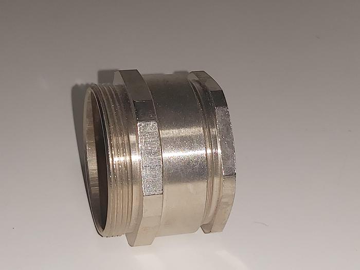 5 Stück Flachkabelverschraubung, MS vernickelt, PG36, 7x38mm, Lütze neuwertig
