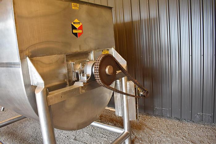 Used 100 CU. FT. SCOTT RIBBON BLENDER – S/S – JACKETED – 5 HP (#9636)