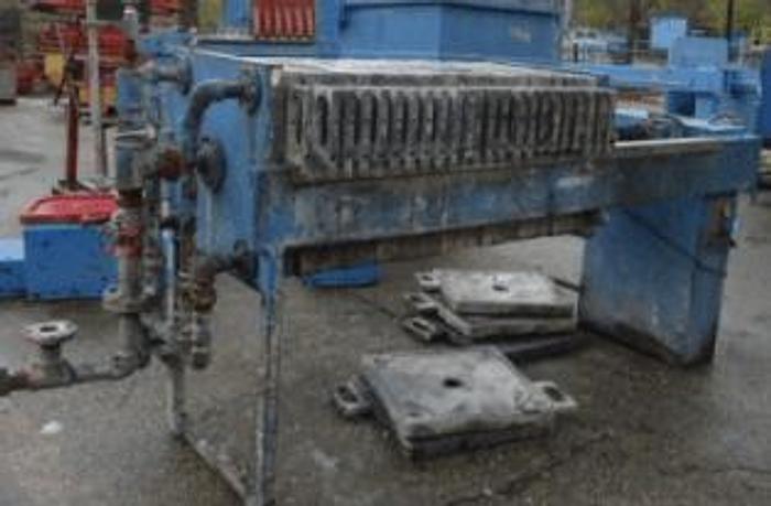 Used 7 CU. FT. JWI TYPE FILTER PRESS 630MM  AUTOMATIC CLOSURE