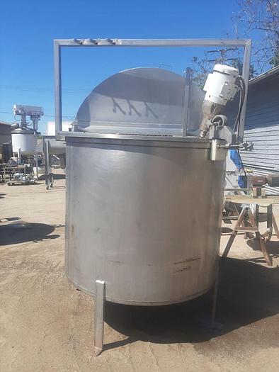 Used Tank, 600 Gallon, 316 S/st, Agit, Cone Btm,