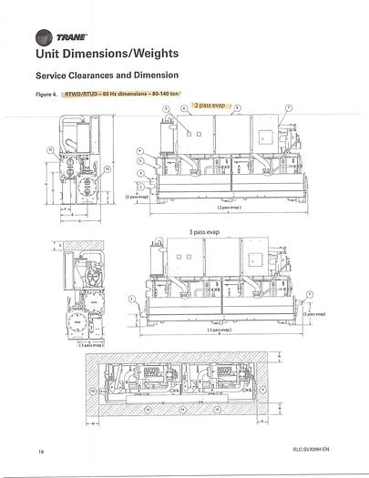Used 90 TON TRANE INDOOR CHILLER – WATER COOLED (#9803)