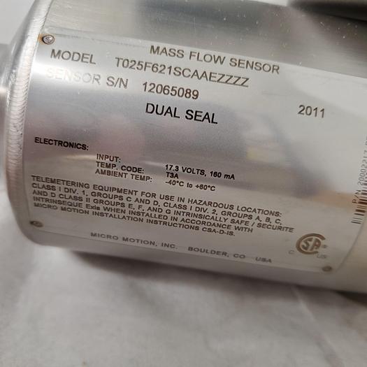 Used Micro Motion Mass Flow Calibrator Sensor