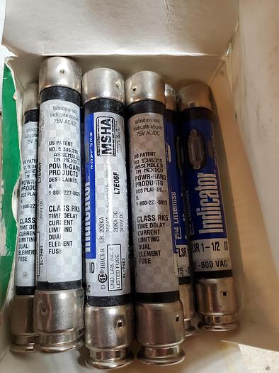 (Lot of 2) LITTELFUSE 1-1/2A 75-600VAC INDICATOR FUSE