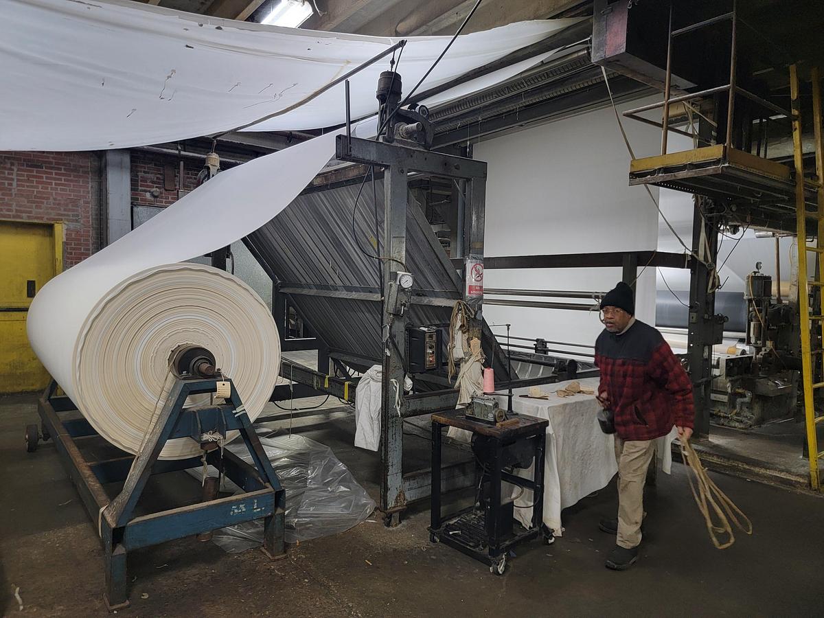 Used Morrison White Tenter Frame No. 4, 136” face