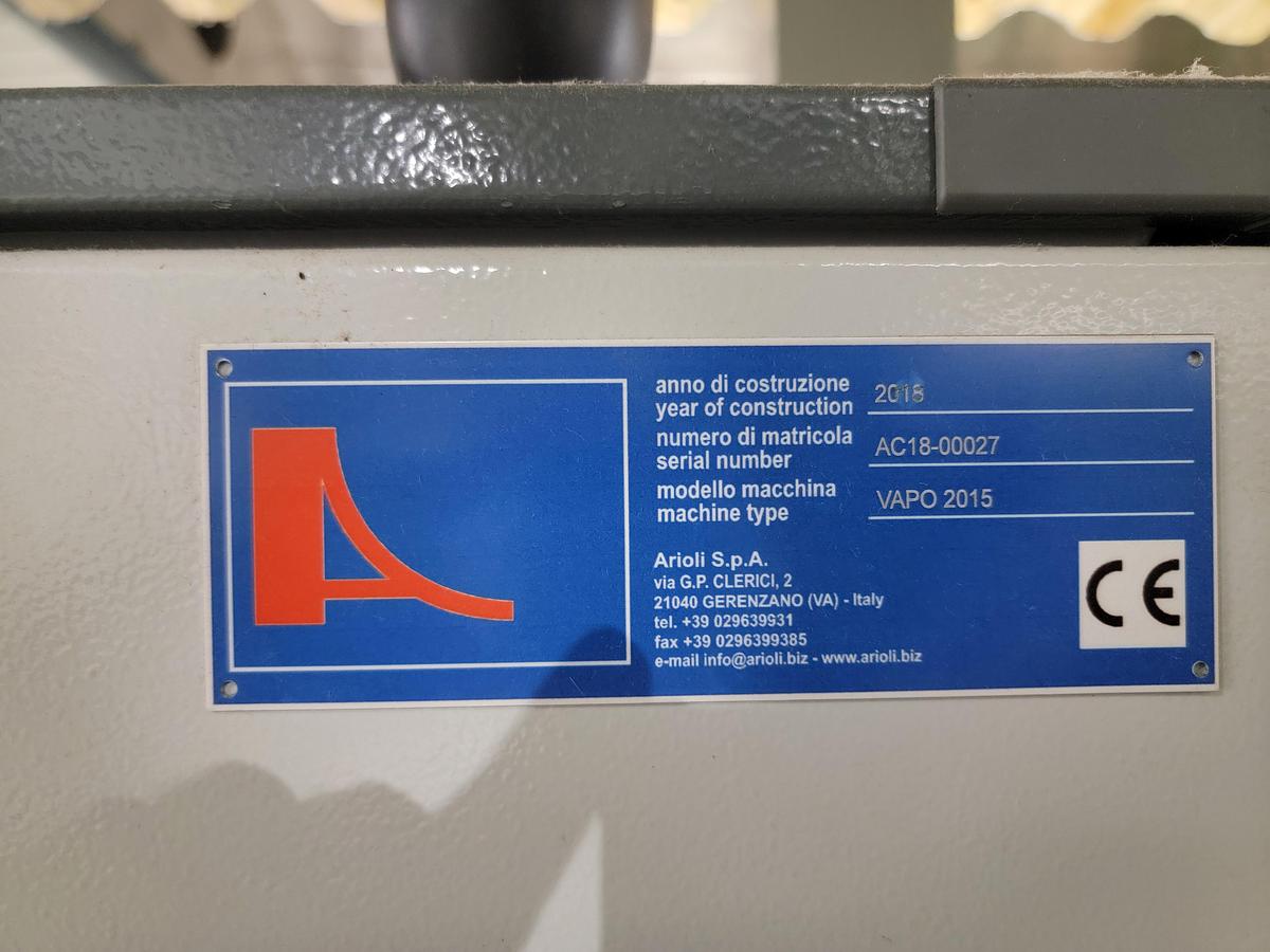 Used Arioli VAPO2015 Loop Steam Ager 3600mm face