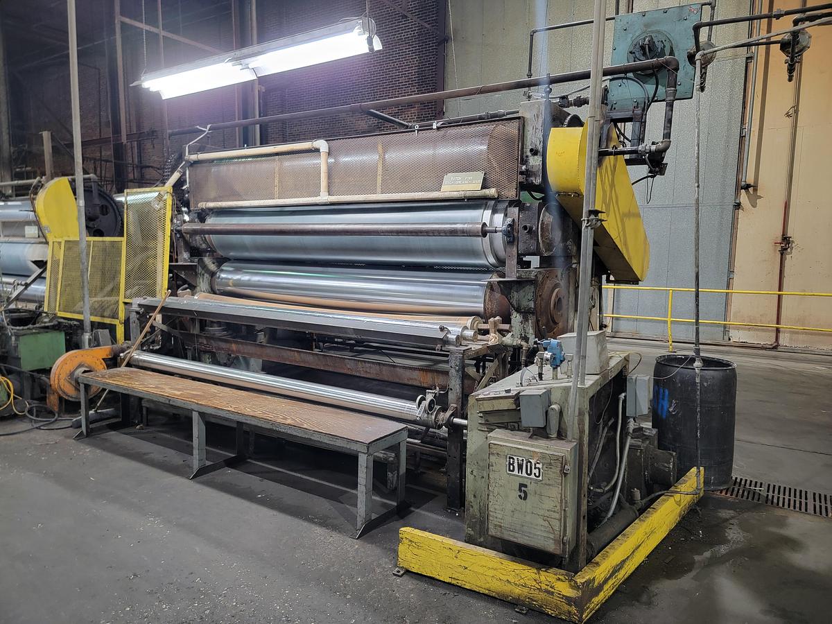 Used Calendar #10, Butterworth 3-Roll Calendar 126” face
