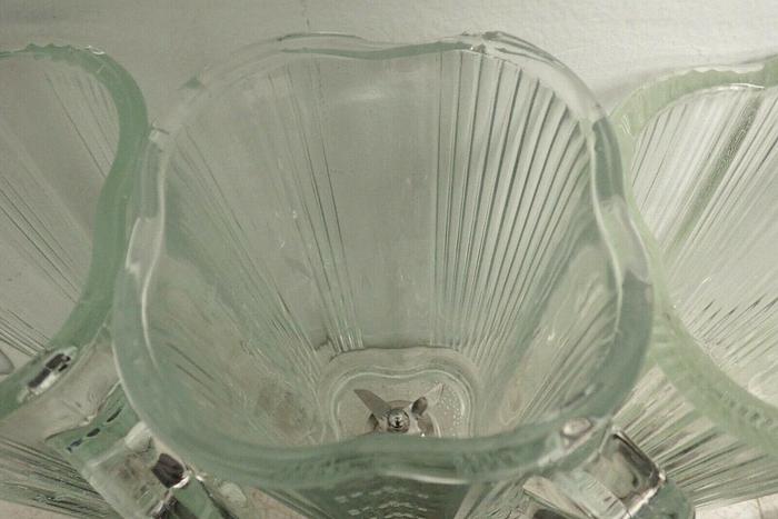 Used Lot of 5 Waring Clover Leaf 40-oz 5-cup Glass Blender Jars with 7 Lids/Covers