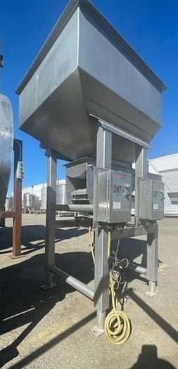 Used Stainless Steel Hopper with FMC Vibratory Output Conveyor
