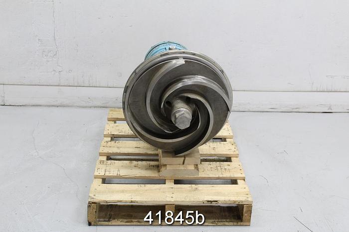 Used Goulds 3180 Pump Power End, 5 Vane 18.25" Diameter Stainless Steel Impeller #41845