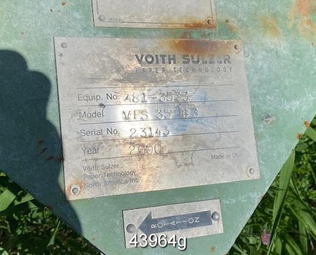 Used Voith VPS35 Pressure Screen With Multi Foil Rotor and Slotted Basket #43694