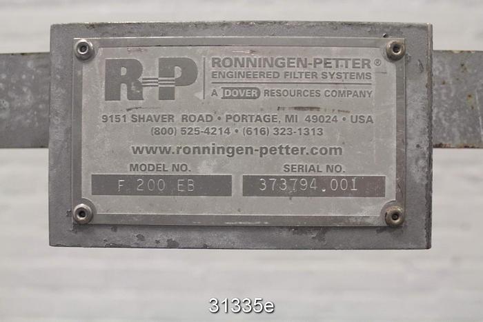 Used Ronningen Petter F-200-EB 3-Bank Canister Filter #31335