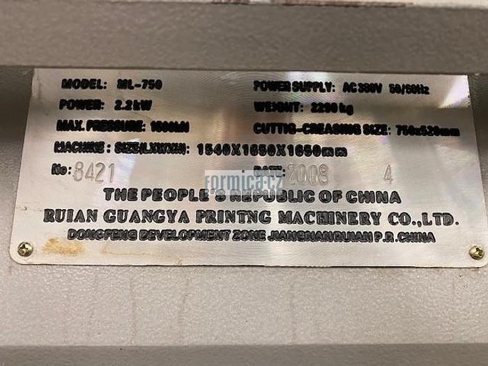 Used ML 750 -Výsekový stroj-GUANGYA