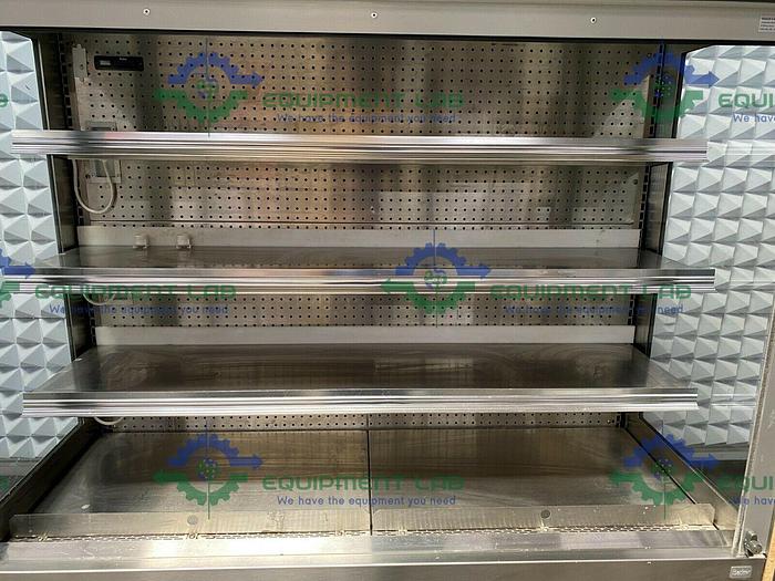 Used Barker  Stainless Steel Commercial Display Refrigerator w/ Roll up Door
