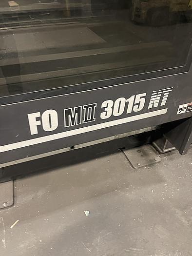 Used 2012 Amada 4000-Watt Amada FOM2-3015 Laser Cutting System, Load / Unload Tower System