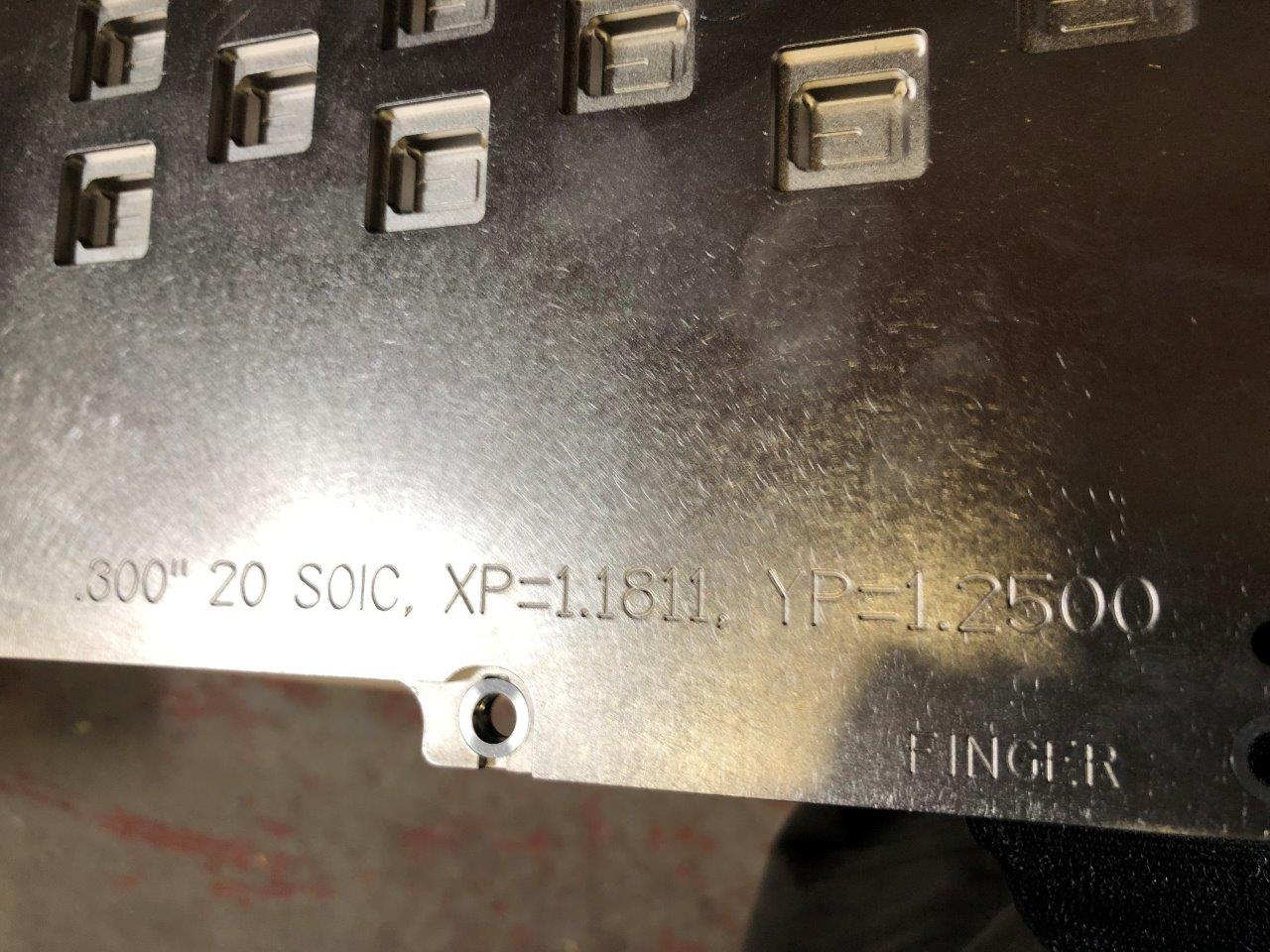 Used Delta Edge DE8000 20lds SOIC .300 WSO Test Handler Change Kit