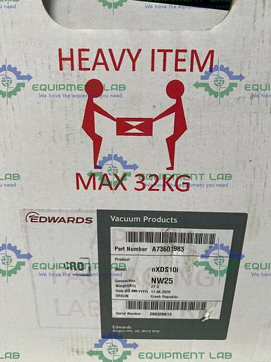 Used Edwards nXDS10i Oil-Free Dry Scroll Vacuum Pump 100/240V 22,750 Hours