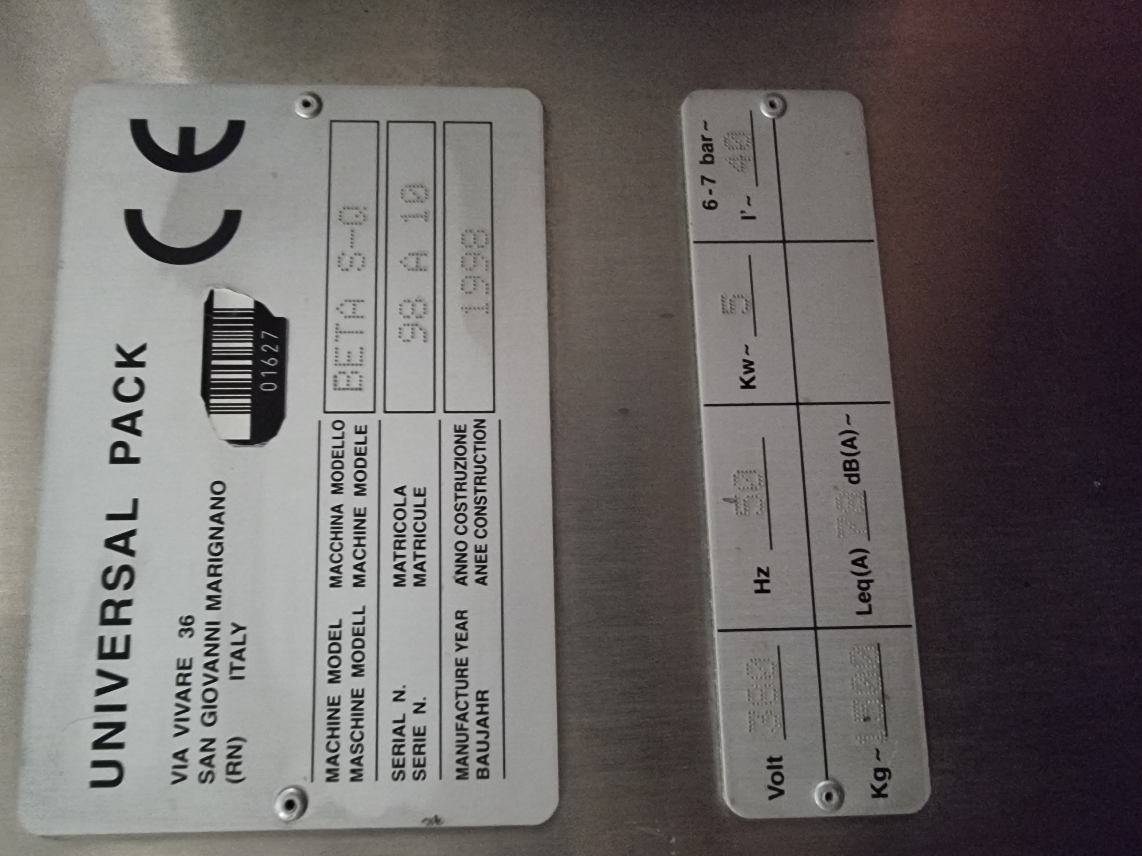 Used Universal Pack Beta SQ Universal Filling Machine