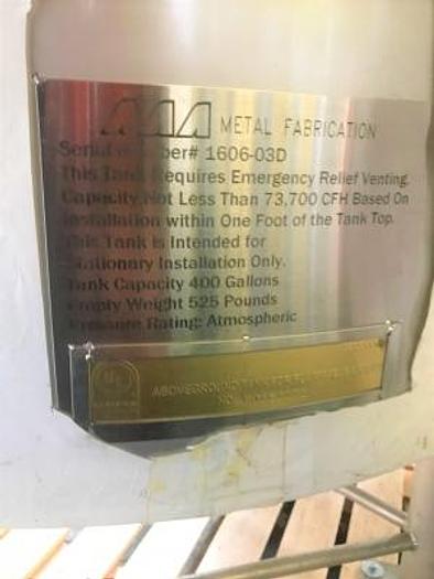 Used (4) Avaialble - AAA 400 Gal Distlled Spirits Tanks