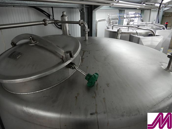 Used 3000 Litre Stainless Steel Single Skin Tank with Top Manway 2.1m x 1.6m Diameter