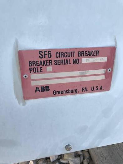 2002 ABB SF6 Substation Breakers