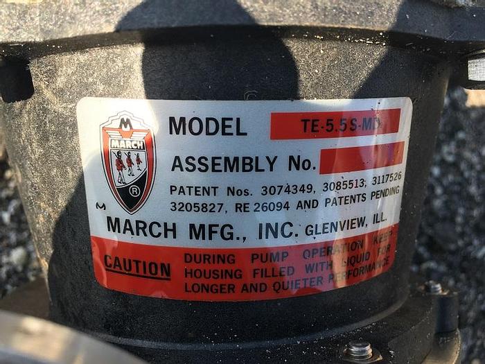 Used Used March pump model TE-5.5S-MD. Seal-less centrifugal magnetic drive pump