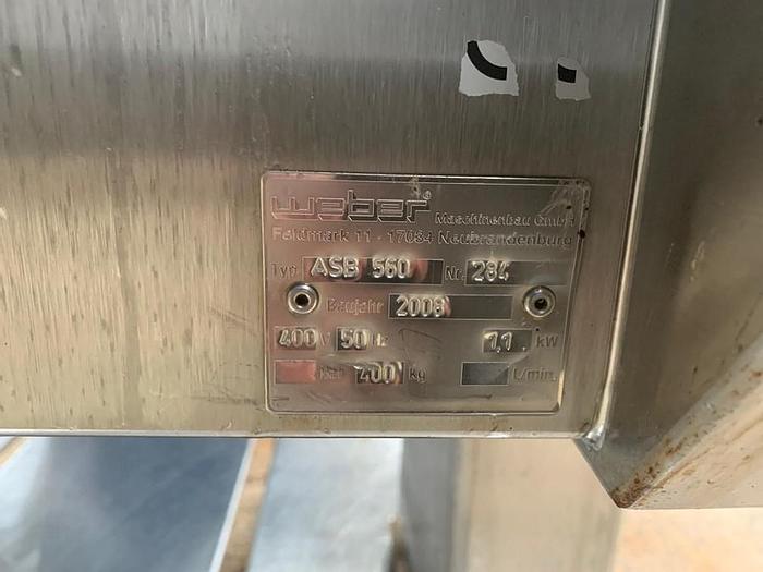 Used WEBER DE-RINDER MODEL ASB 560