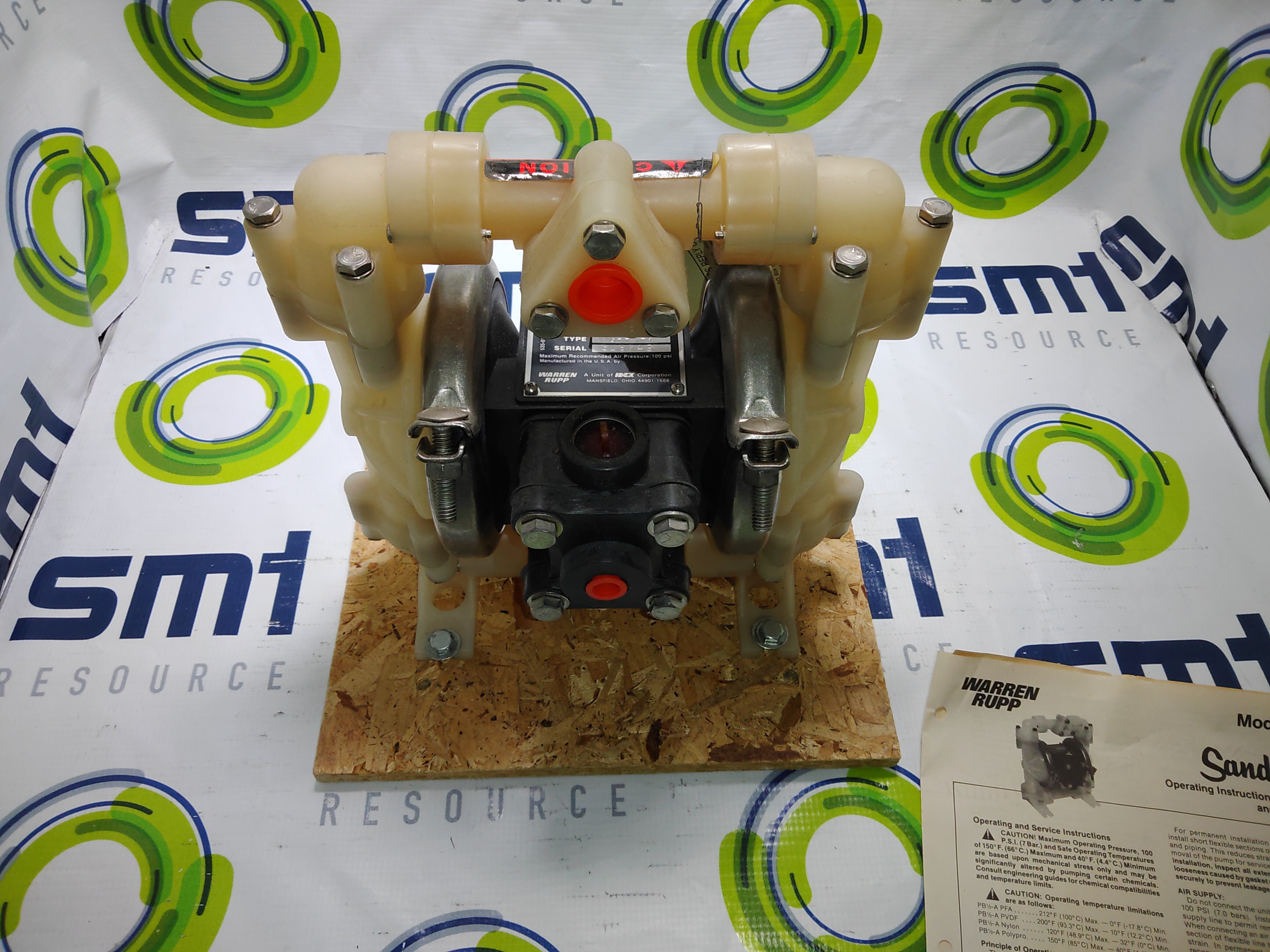 New Warren Rupp PB-1/2-A Sandpipper Air Operated Diaphragm Pump 1/2 ...