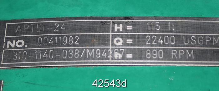 Used Sulzer APT 61-24 24x24x28 Pump #42543