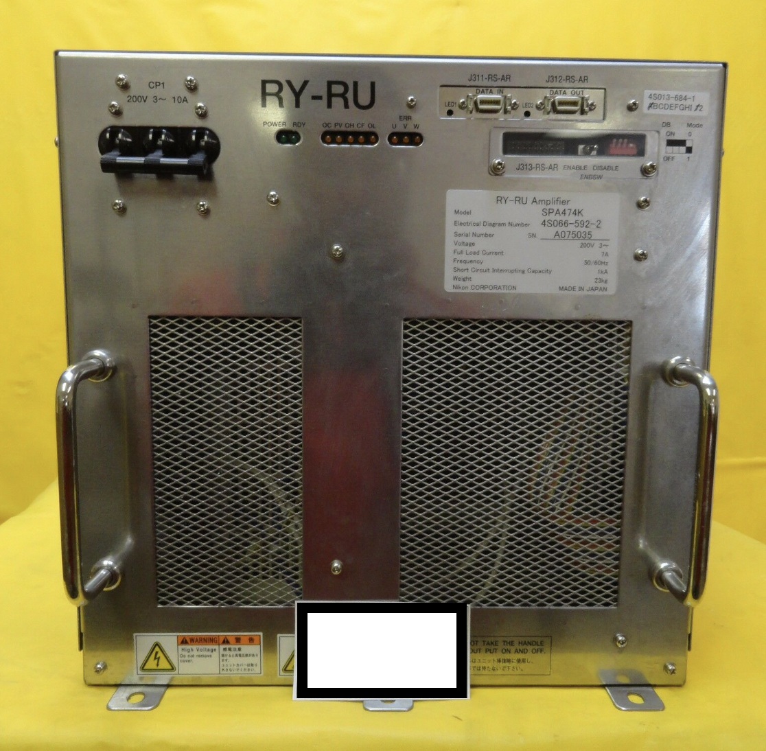 Used Nikon SPA474K RY-RU Amplifier 4S013-684-1 4S066-592-2 NSR System Working Surplus