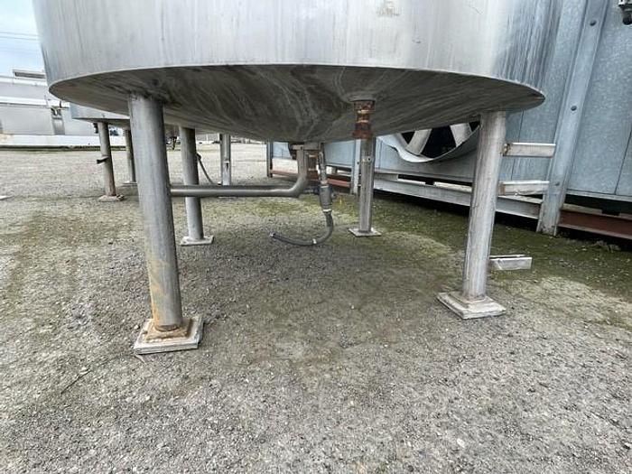 Used 850 Gallon Stainless Steel Jacketed Mix Tank with Sweep Agitation