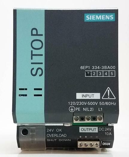 Used Siemens Sitop Modular Power Supply 10A 1/2 ph 6EP1334-3BA00 (4884)