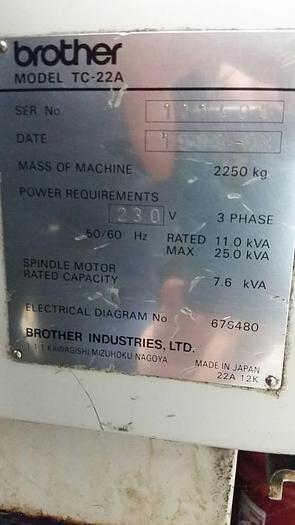 Used 1999 Brother TC-22A 4-Axis