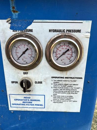 Used 117 CU. FT. MET-CHEM FILTER PRESS – 1200 MM – C.G.R. – PLATE SHIFTER (#9696)