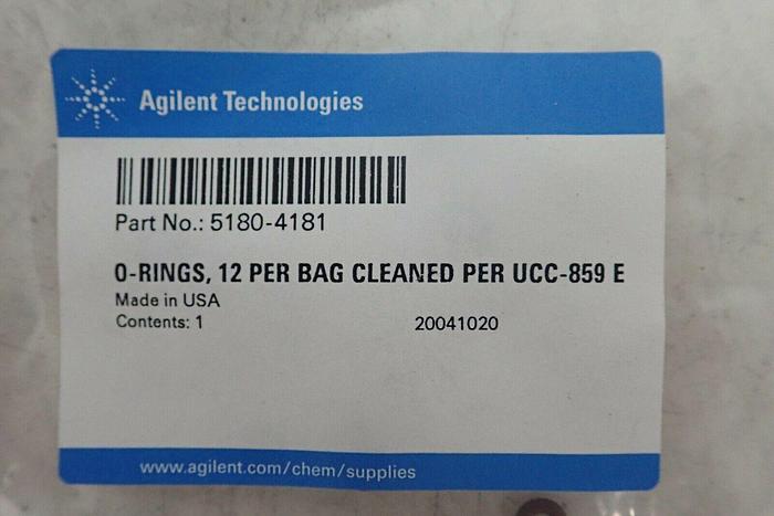 Used Agilent Technologies 5180-4181 O-Rings, 12 Per Bag
