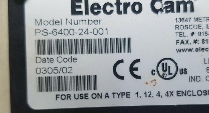 Used ELECTRO CAM PLµS PLuS CONTROLS PS-6000 KEYPAD/DISPLAY PS-6400-24-001. USED